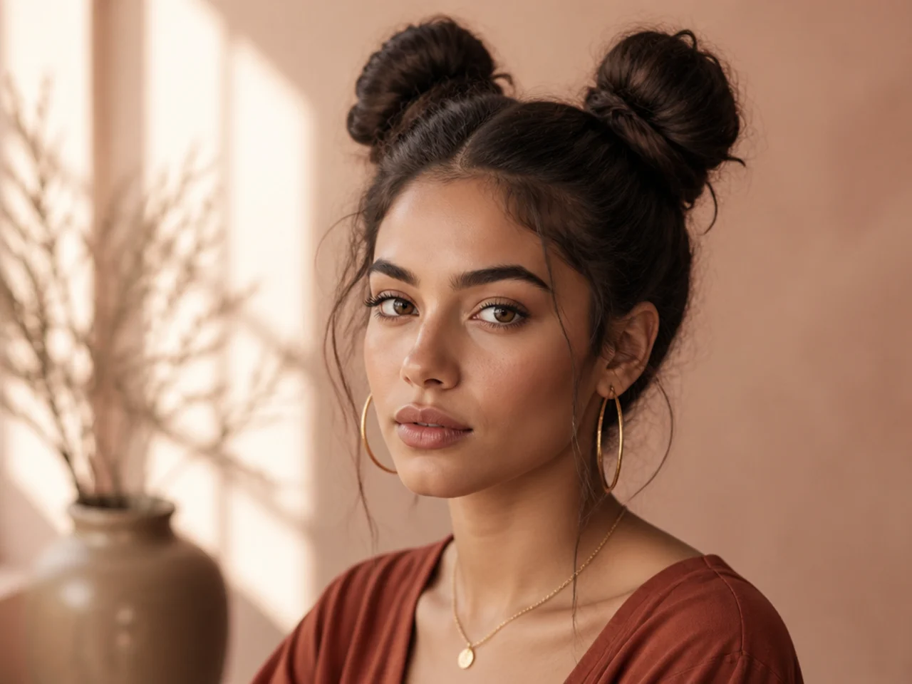 Two high buns