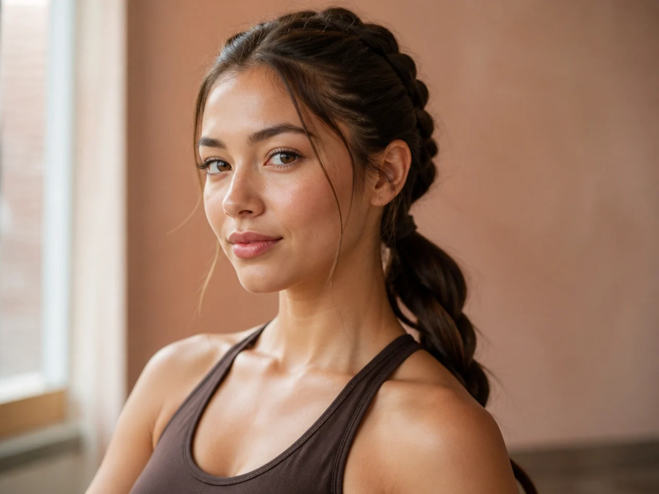 A braided ponytail