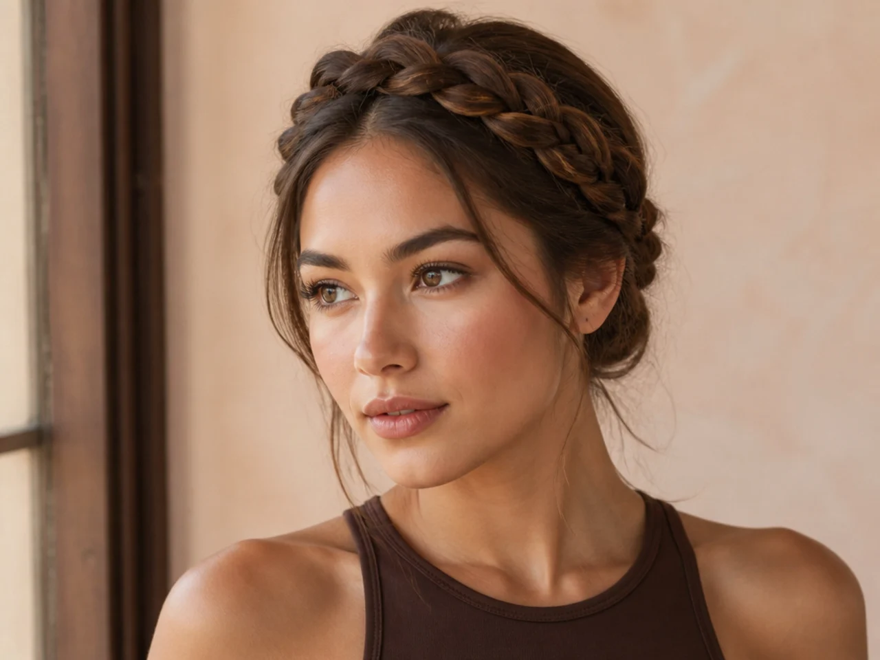 A braid wrapped around the crown