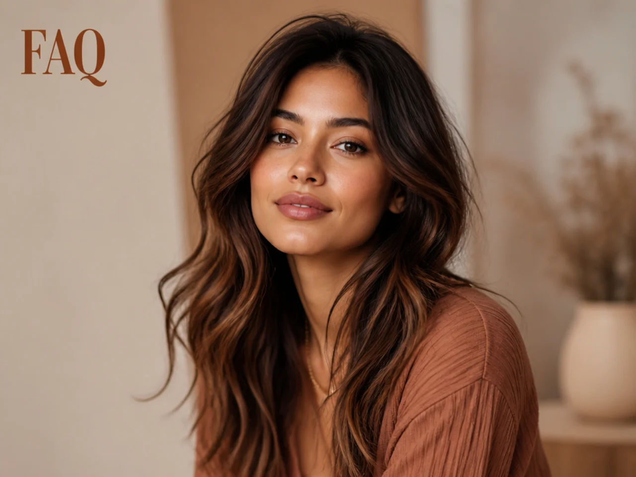 Three-quarter view of well-managed day-two hair
