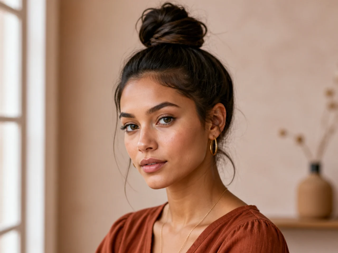 A high top knot