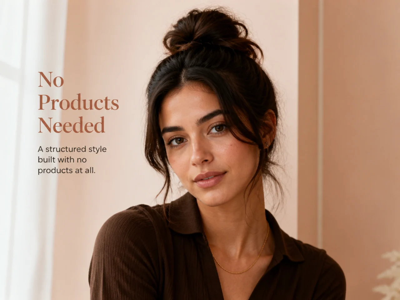 A structured style built with no products at all