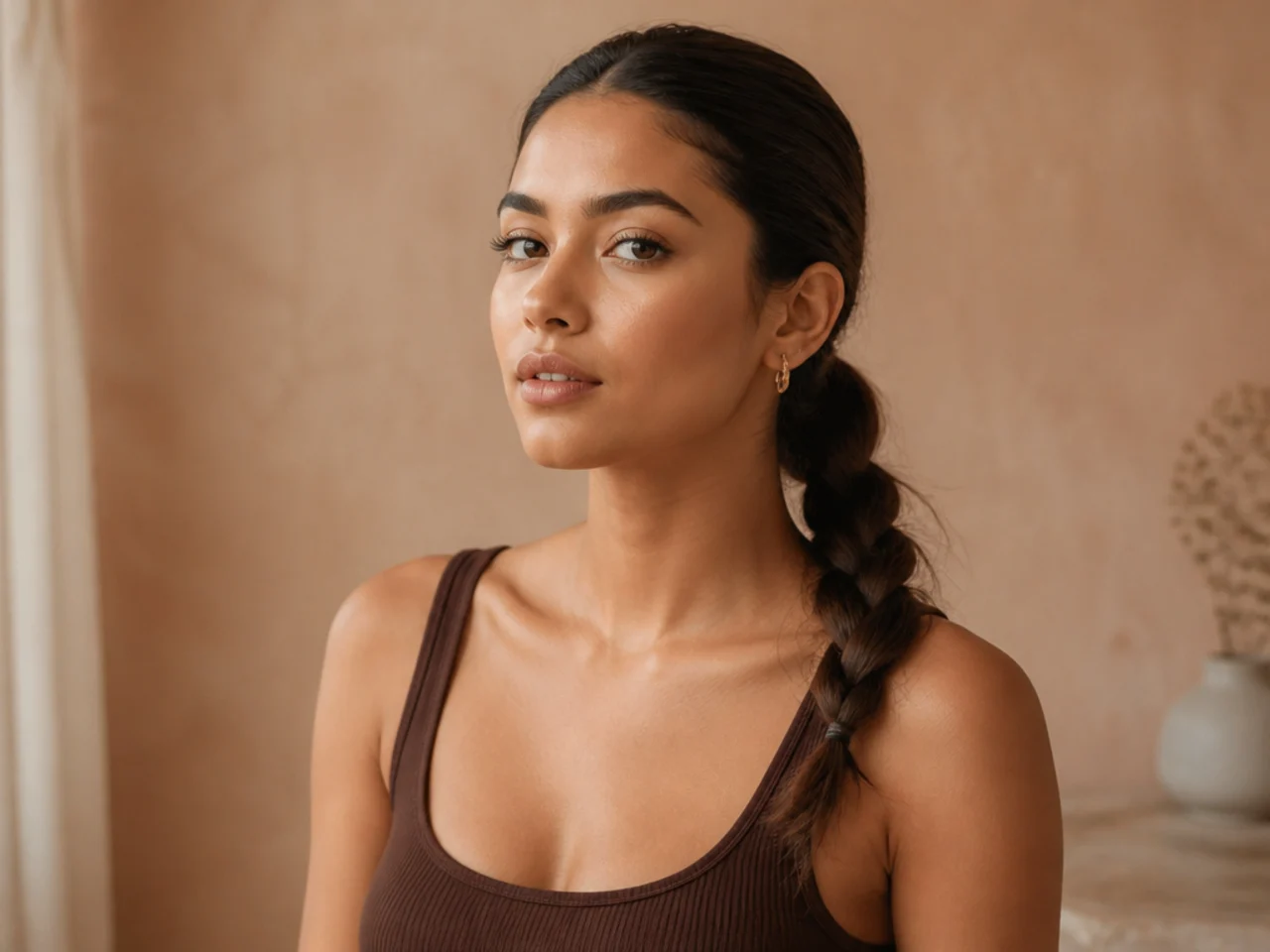 A braided ponytail