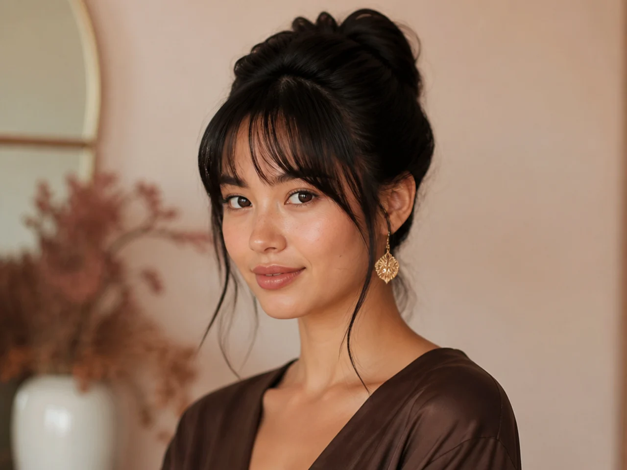 A fringe washed separately before an event updo