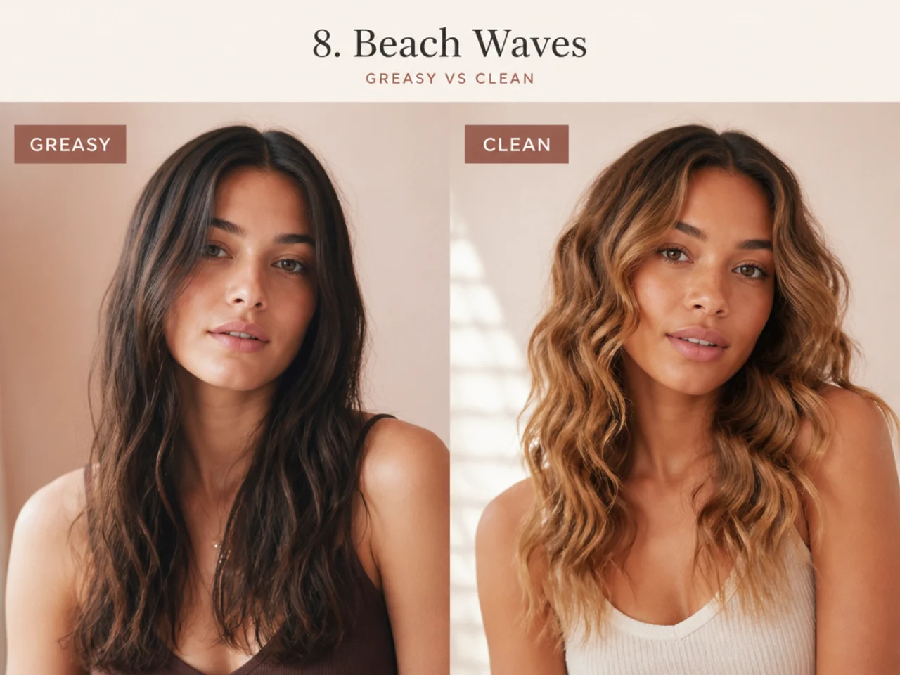 Beach waves compared on both