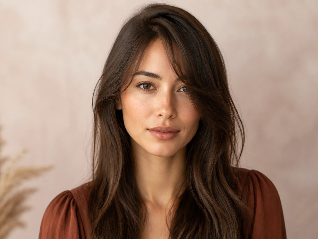 A deep side part with grown-out length