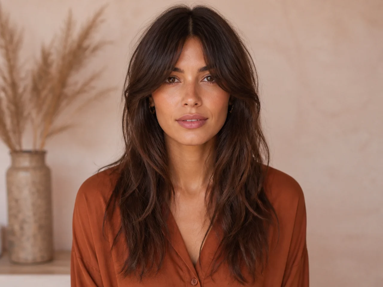 Curtain bangs kept as the final result