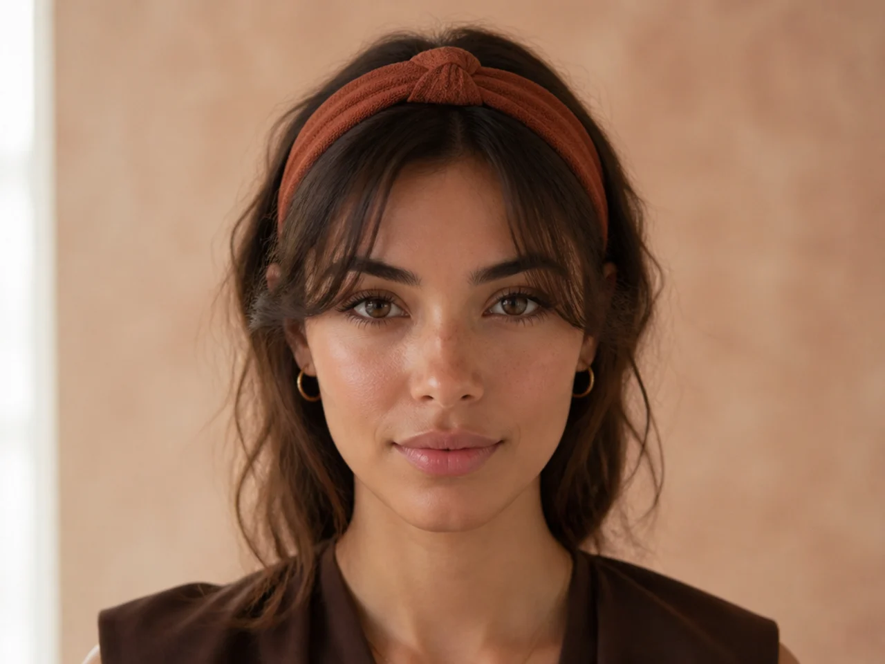 A headband holding a growing fringe back