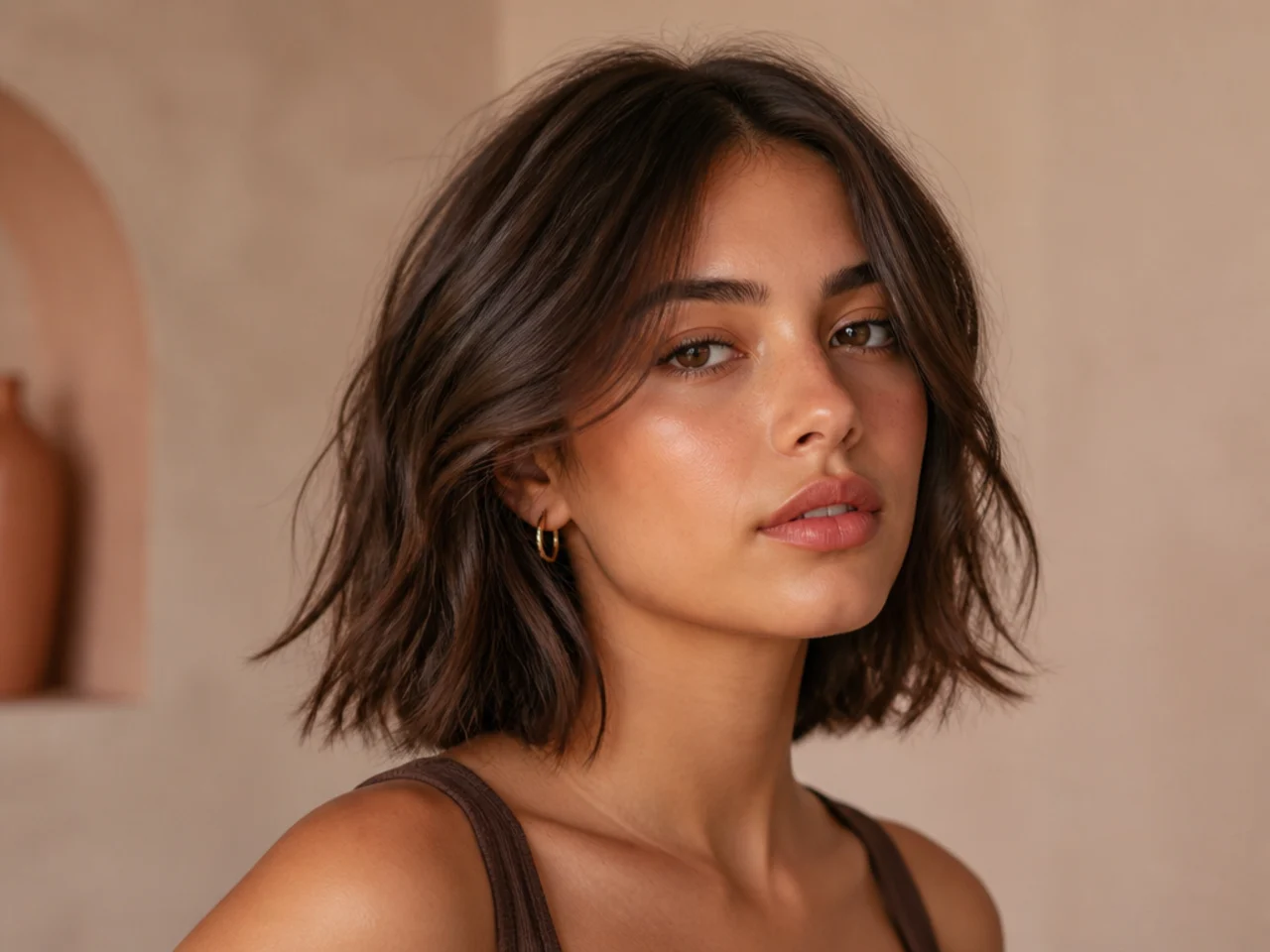 An air-dried undone bob