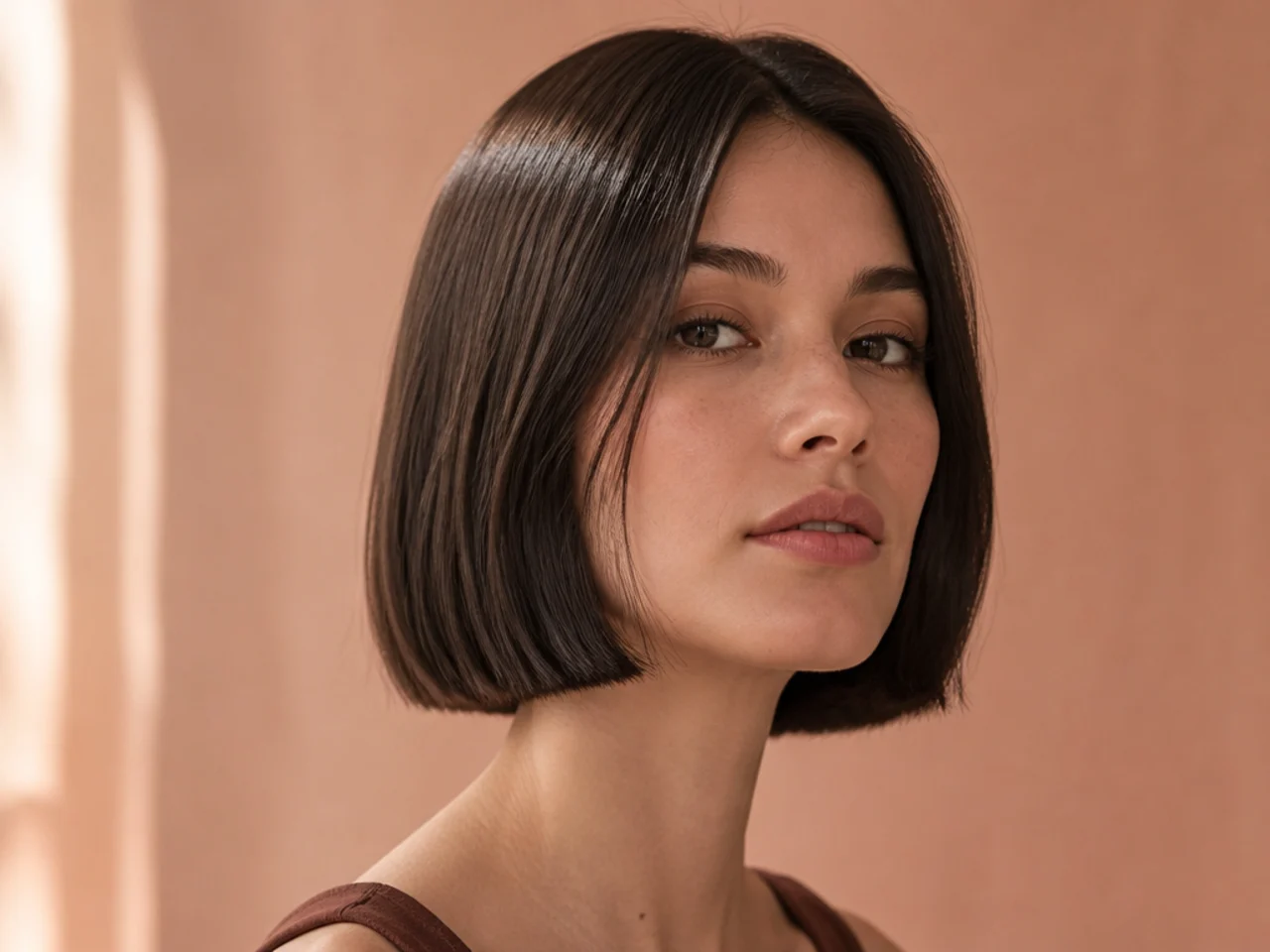 A blunt bob on fine hair