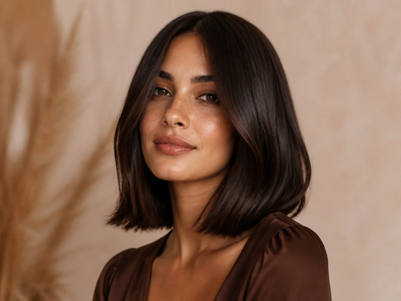 A collarbone-length lob