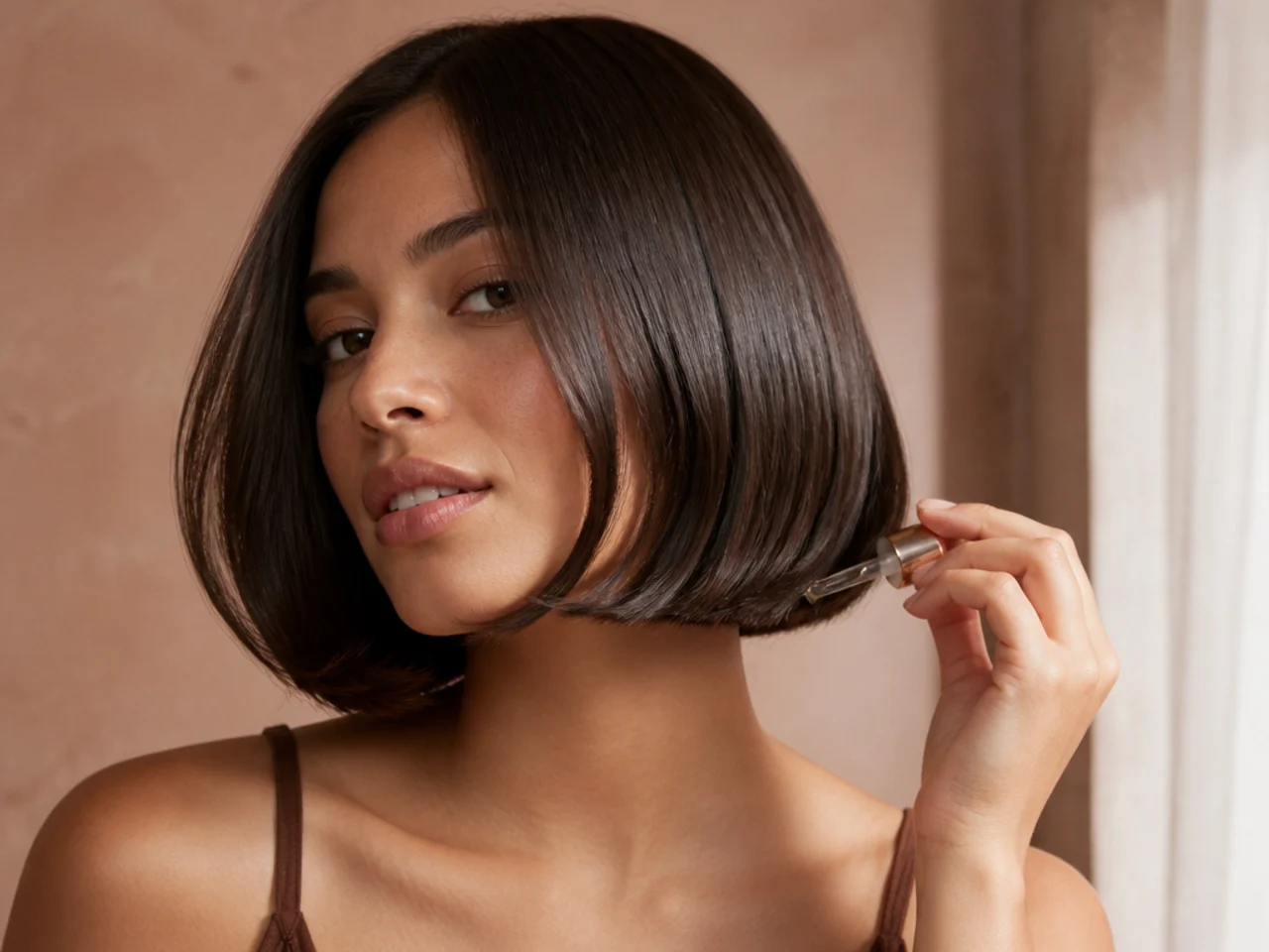 A treatment applied to the ends of a bob
