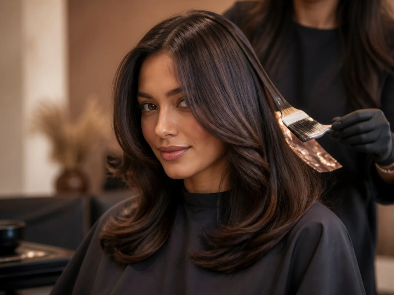 A salon colour service