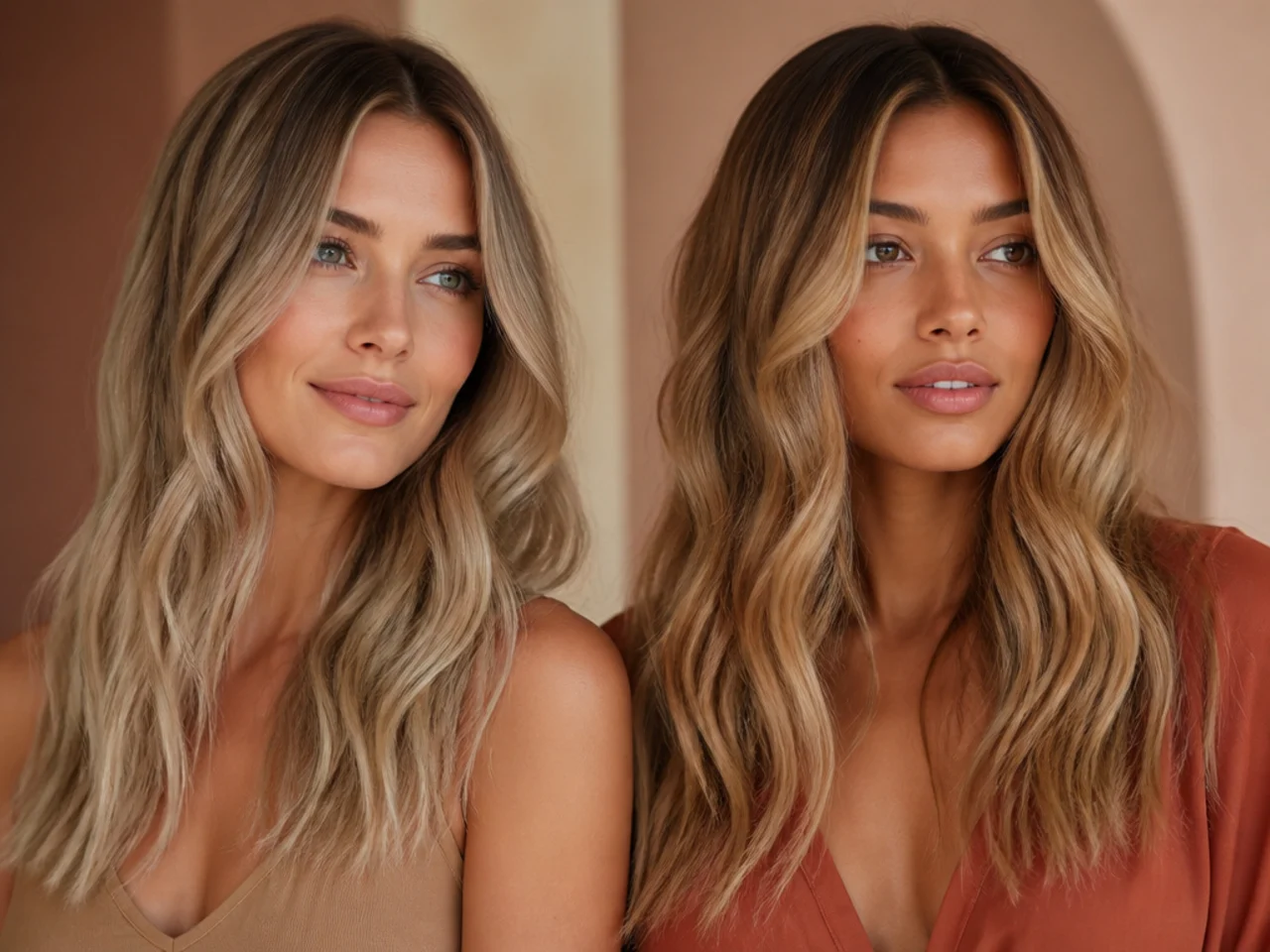 Low-contrast and dimensional blonde compared