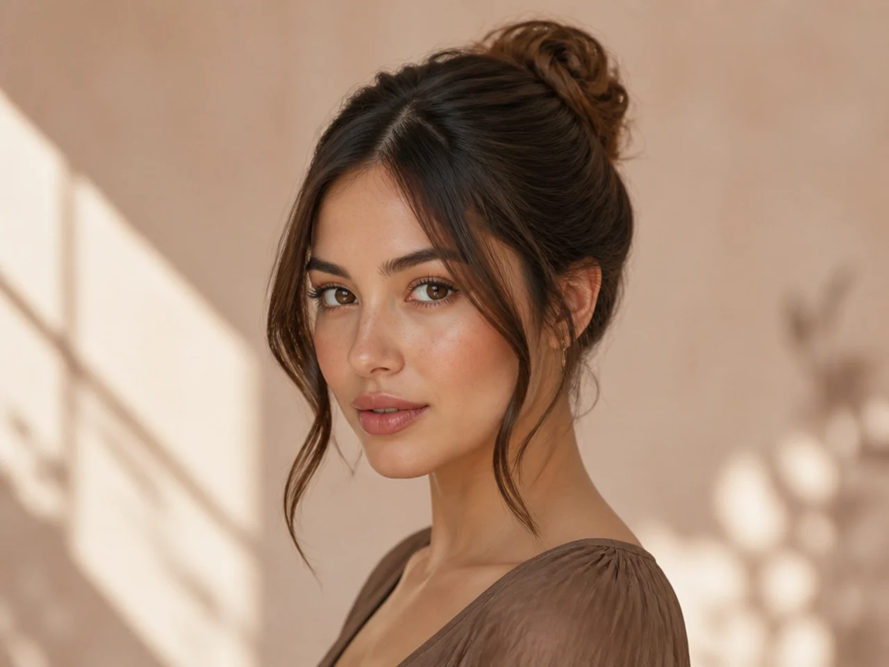 A bun with two face-framing pieces