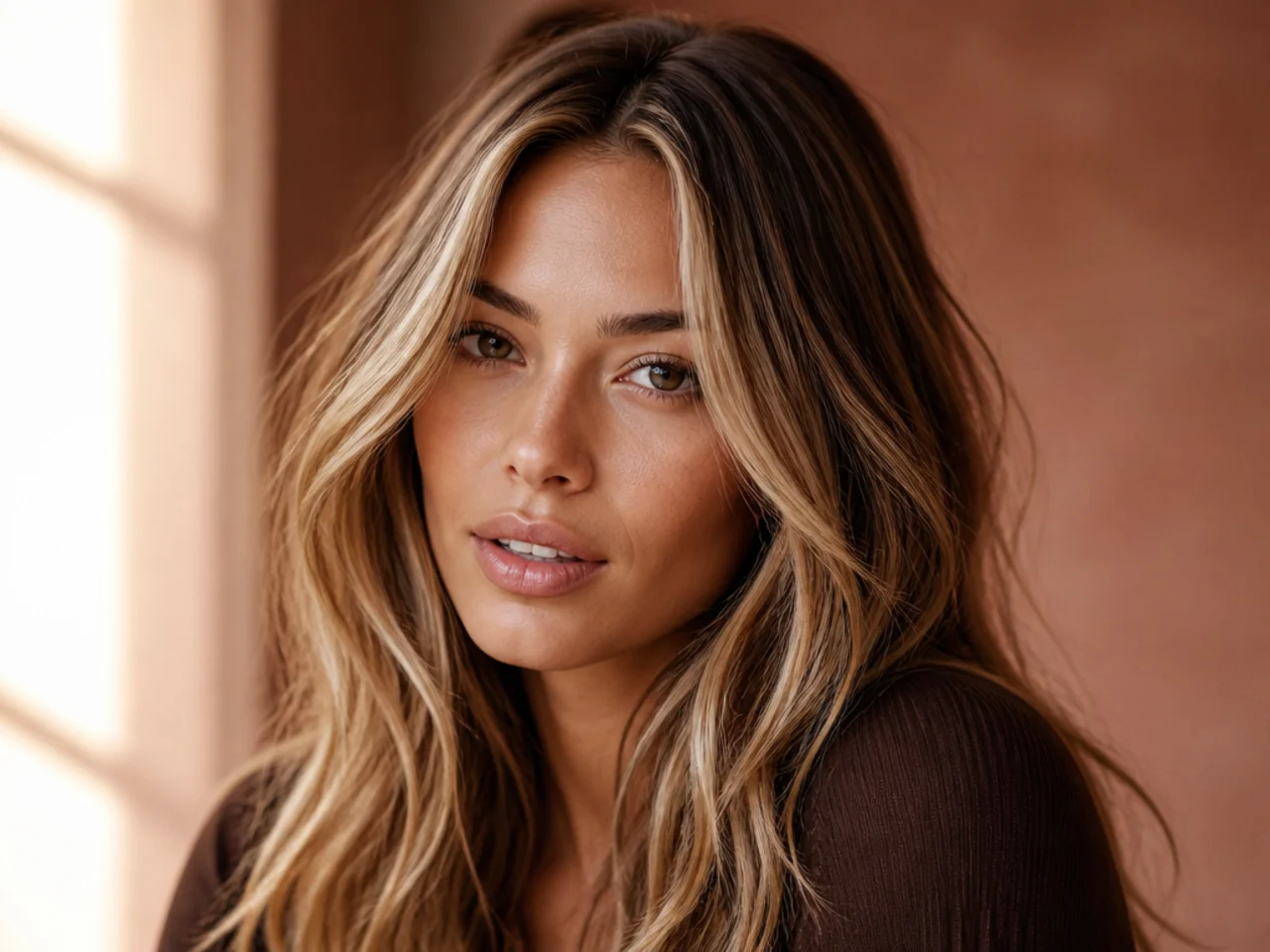 Streaky blonde hair with visible variation