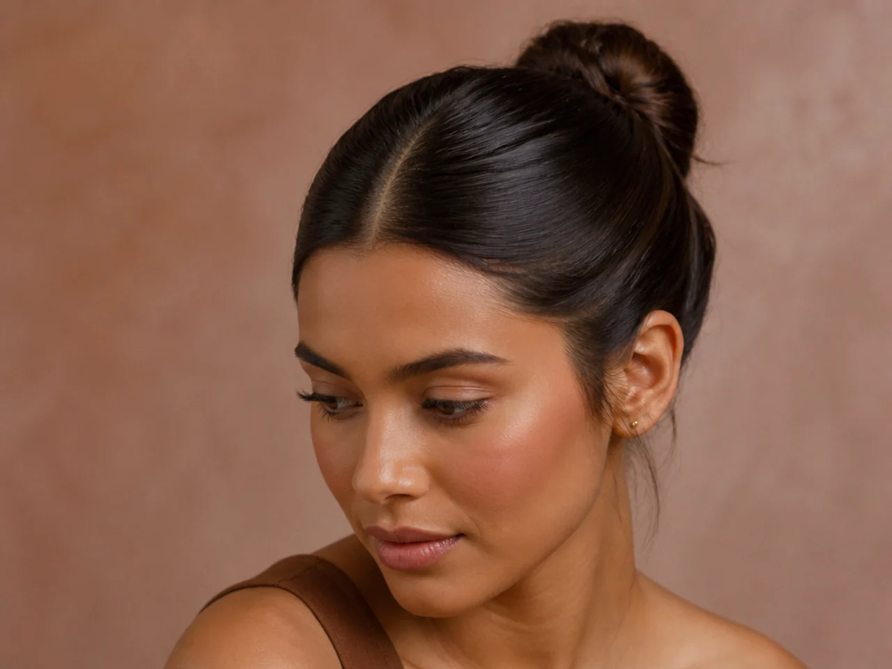 A bun with an exposed centre part