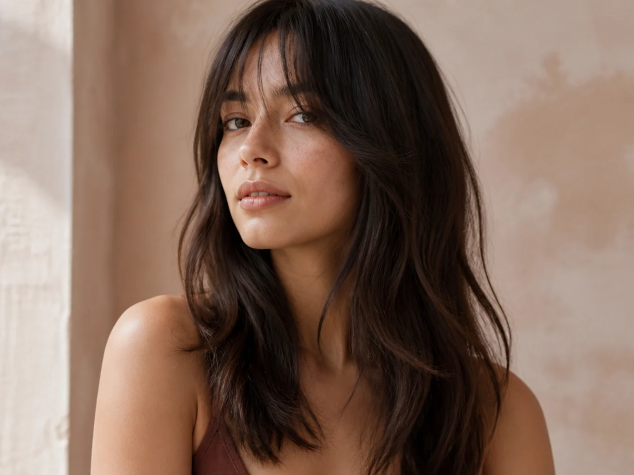 Air-dried untouched hair