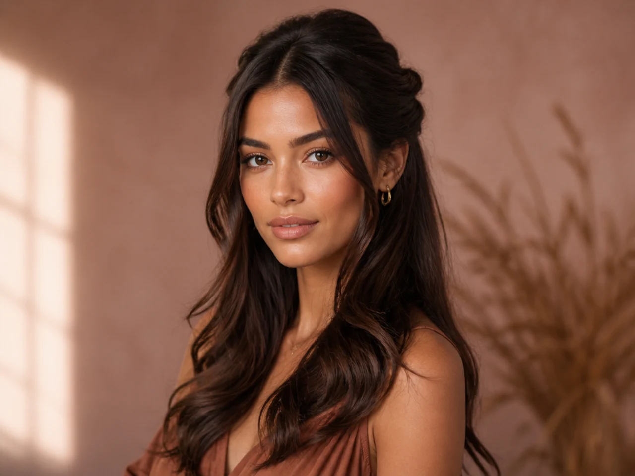 A half up on long hair