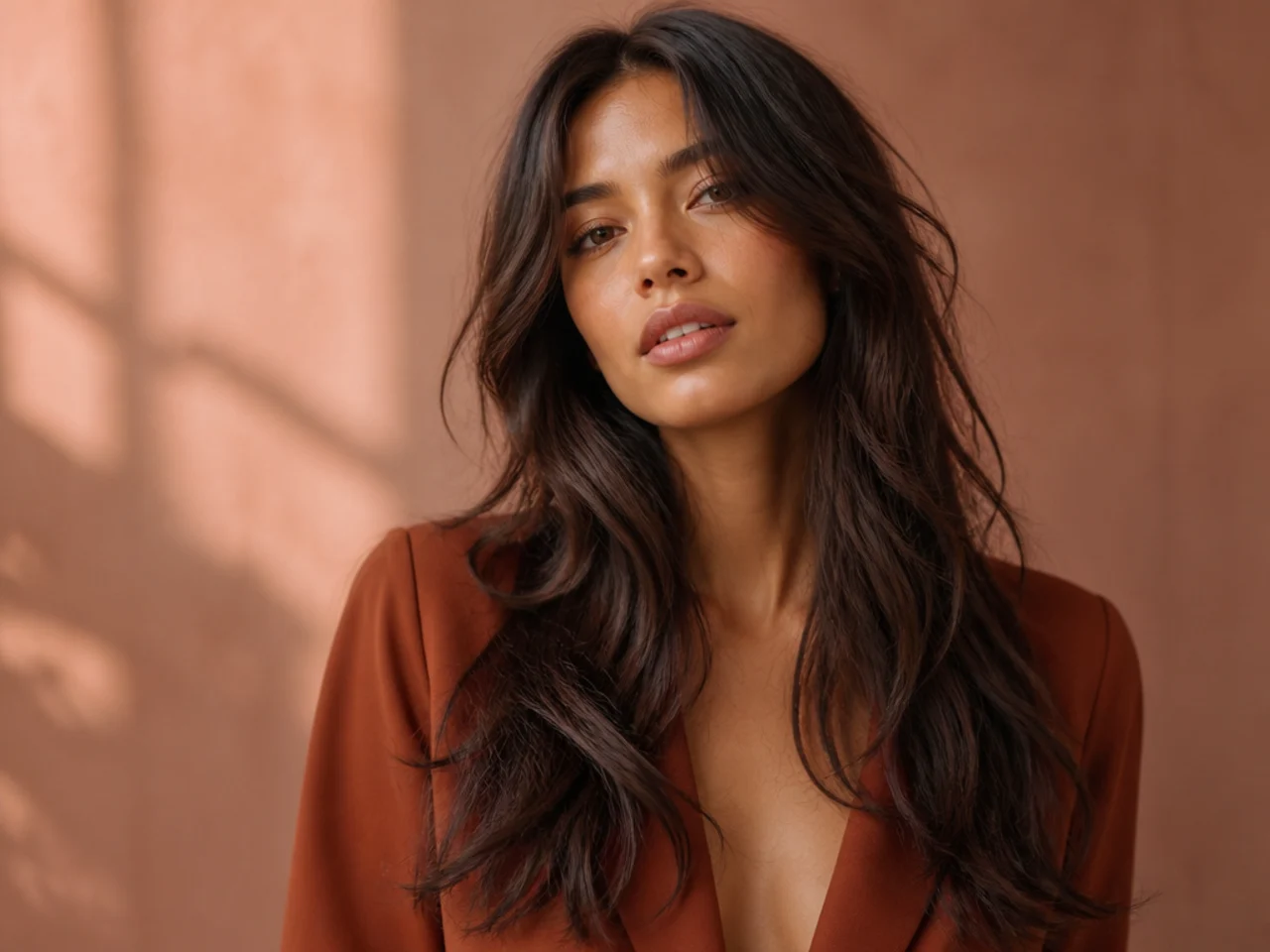 Long hair with undone texture