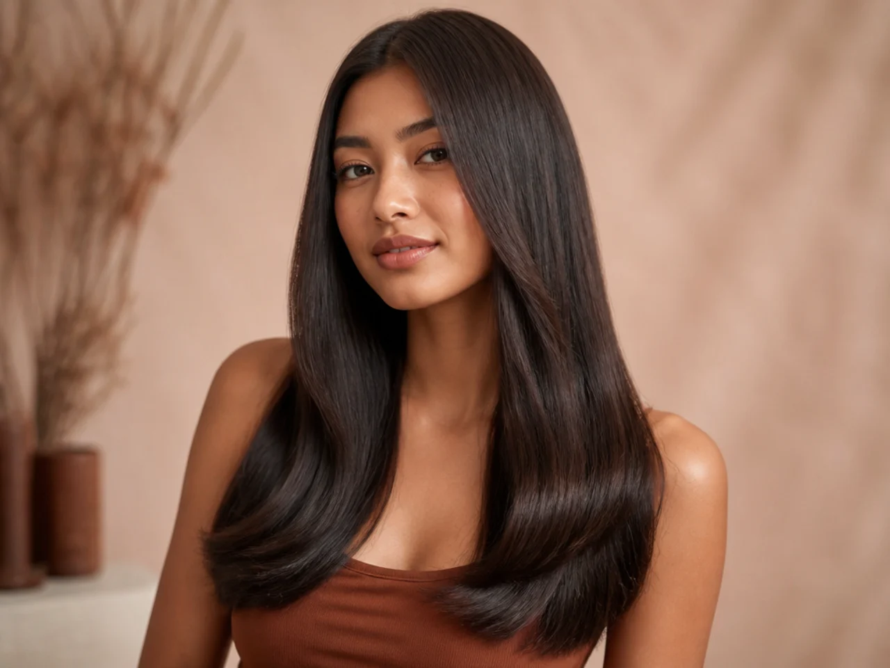 A gloss applied to the bottom third of long hair
