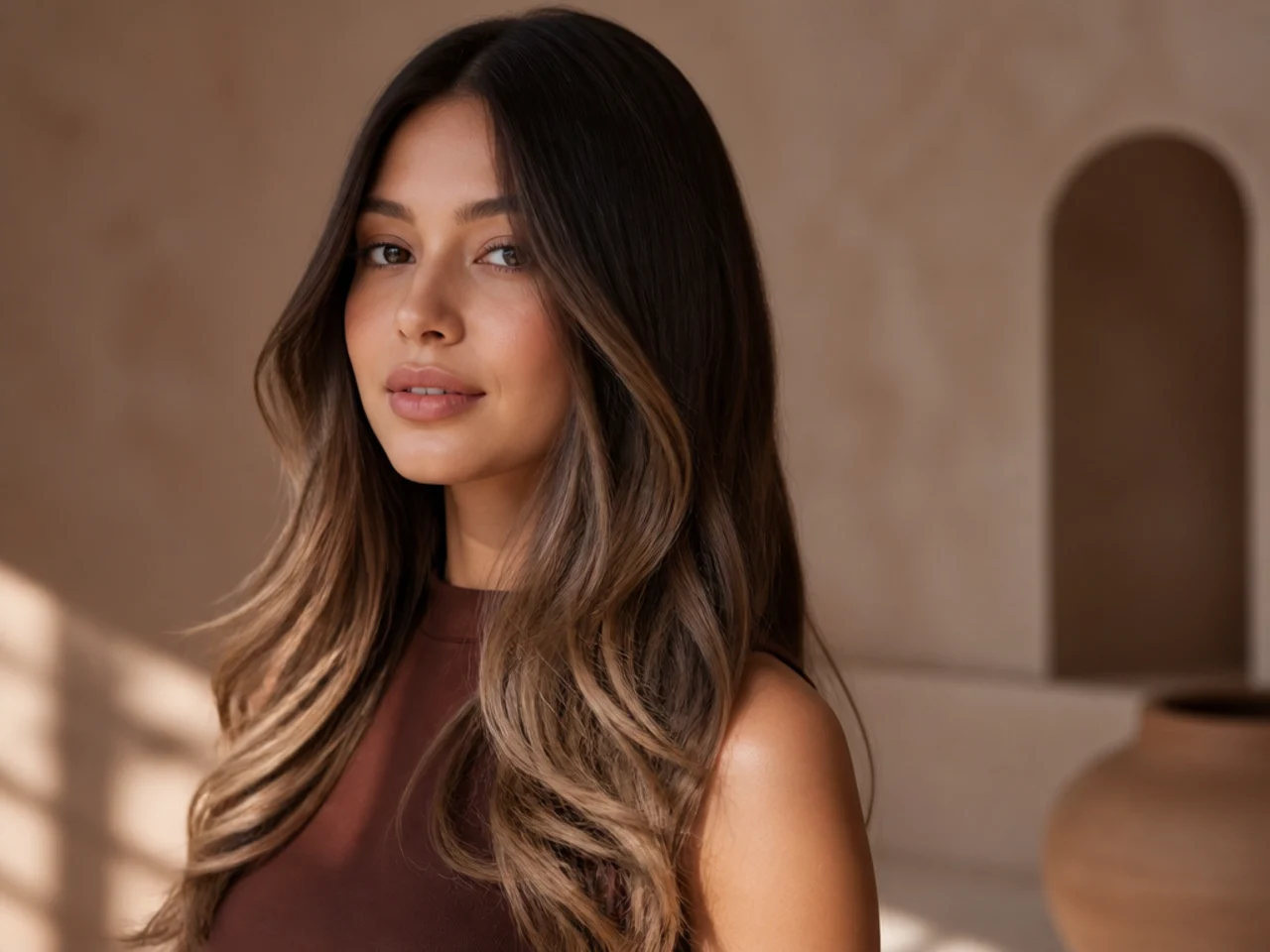 A fade gradient from darker roots to lighter ends