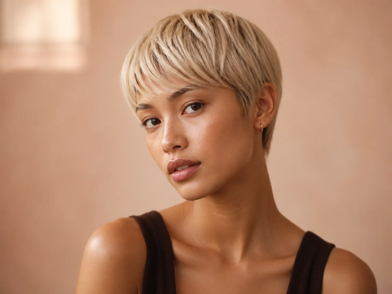 A blonde short crop
