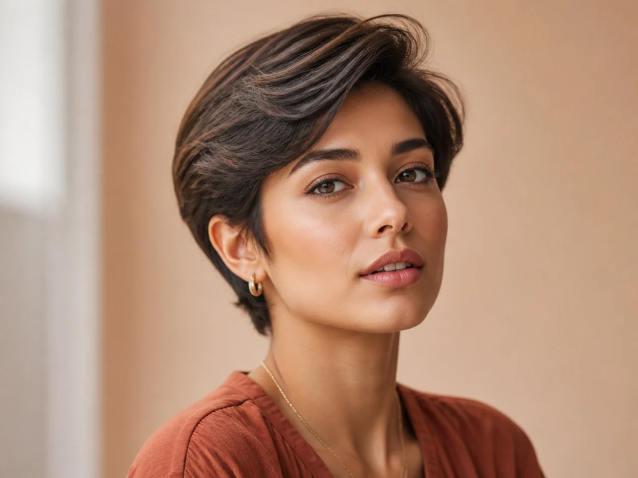 A short cut on thick hair