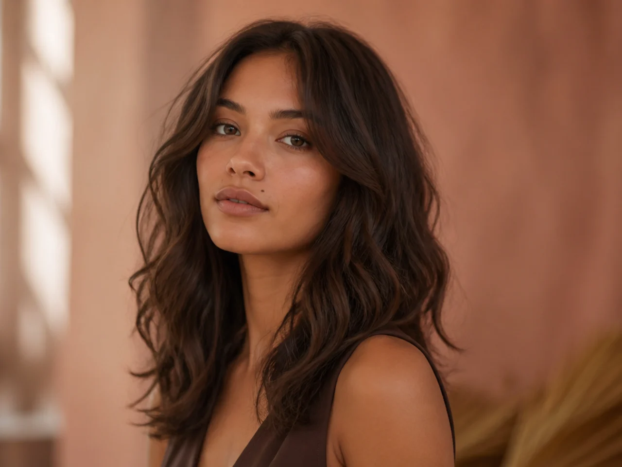 Rough-dried natural waves