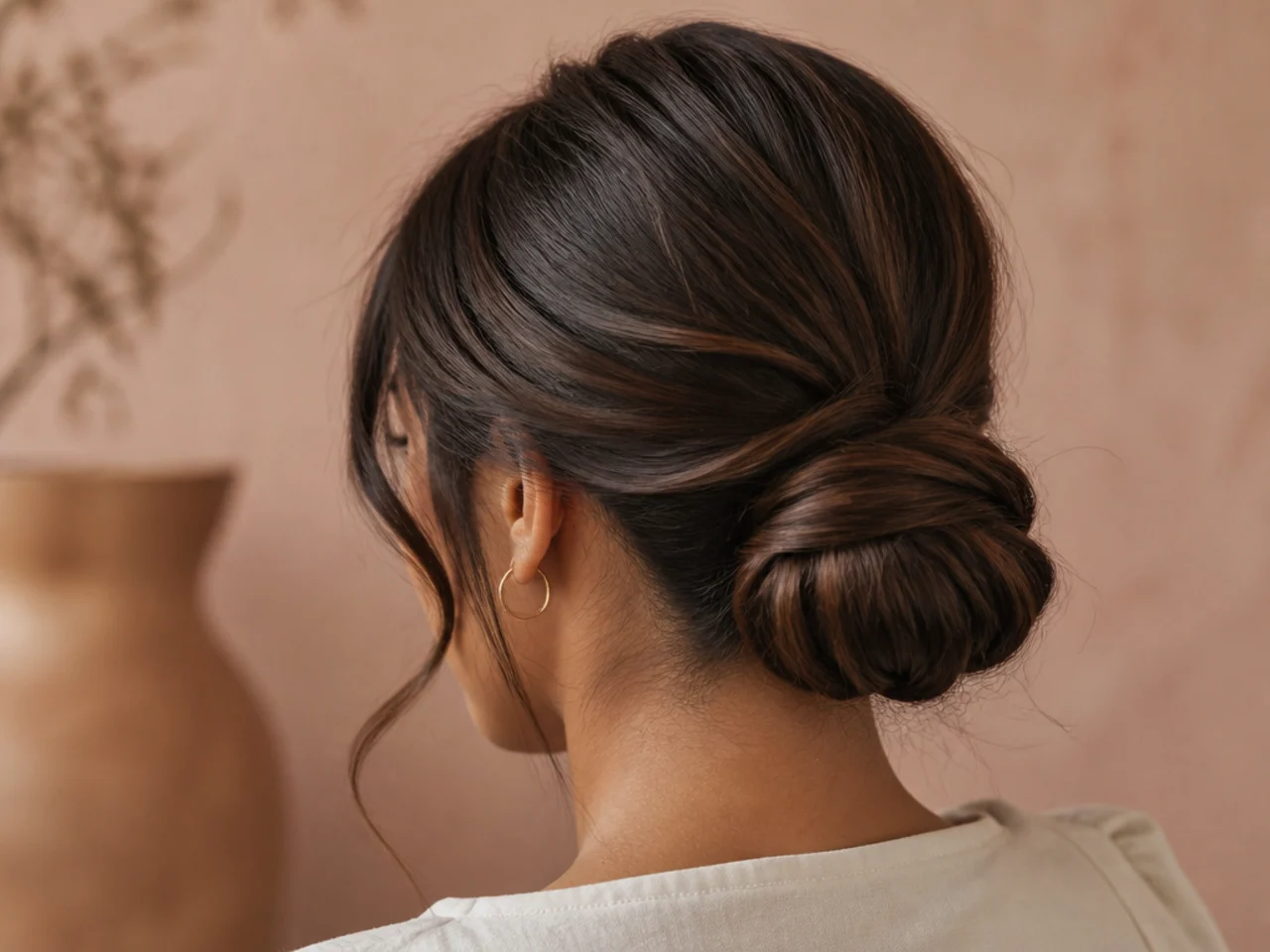 A twist and tuck bun