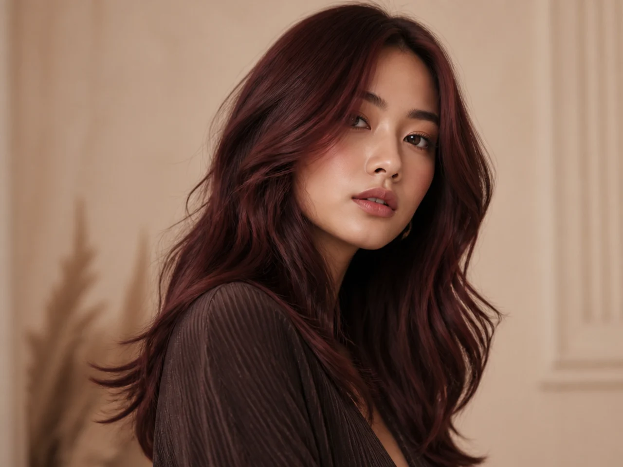 Cherry Mocha as hair color trend