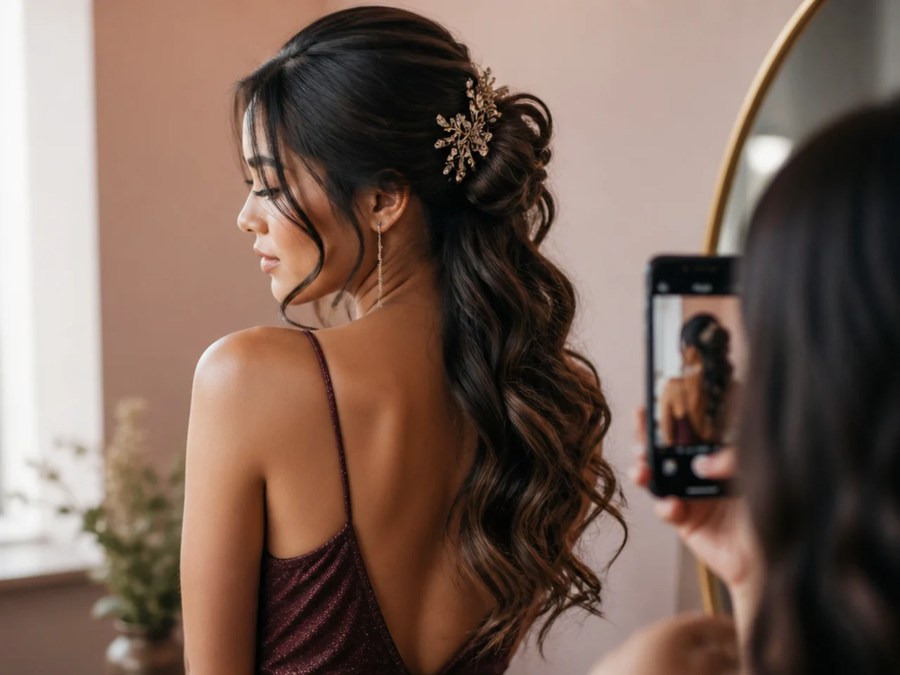 A finished style being photographed before leaving