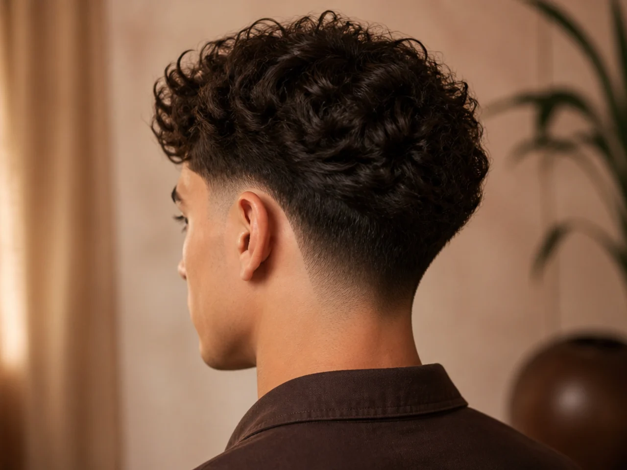 A curly top with a taper