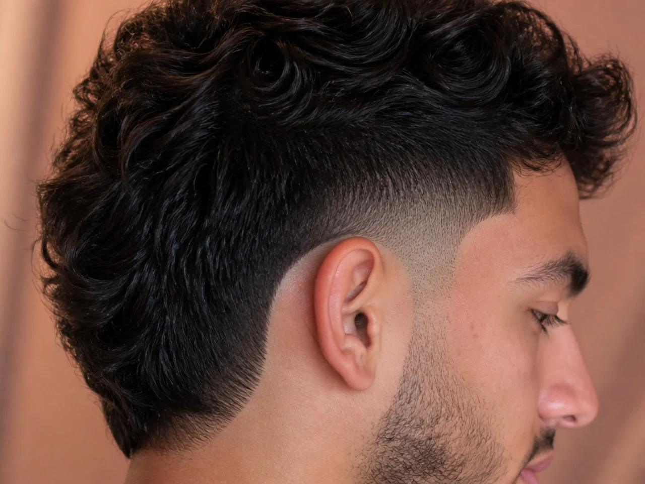 A burst fade around the ear