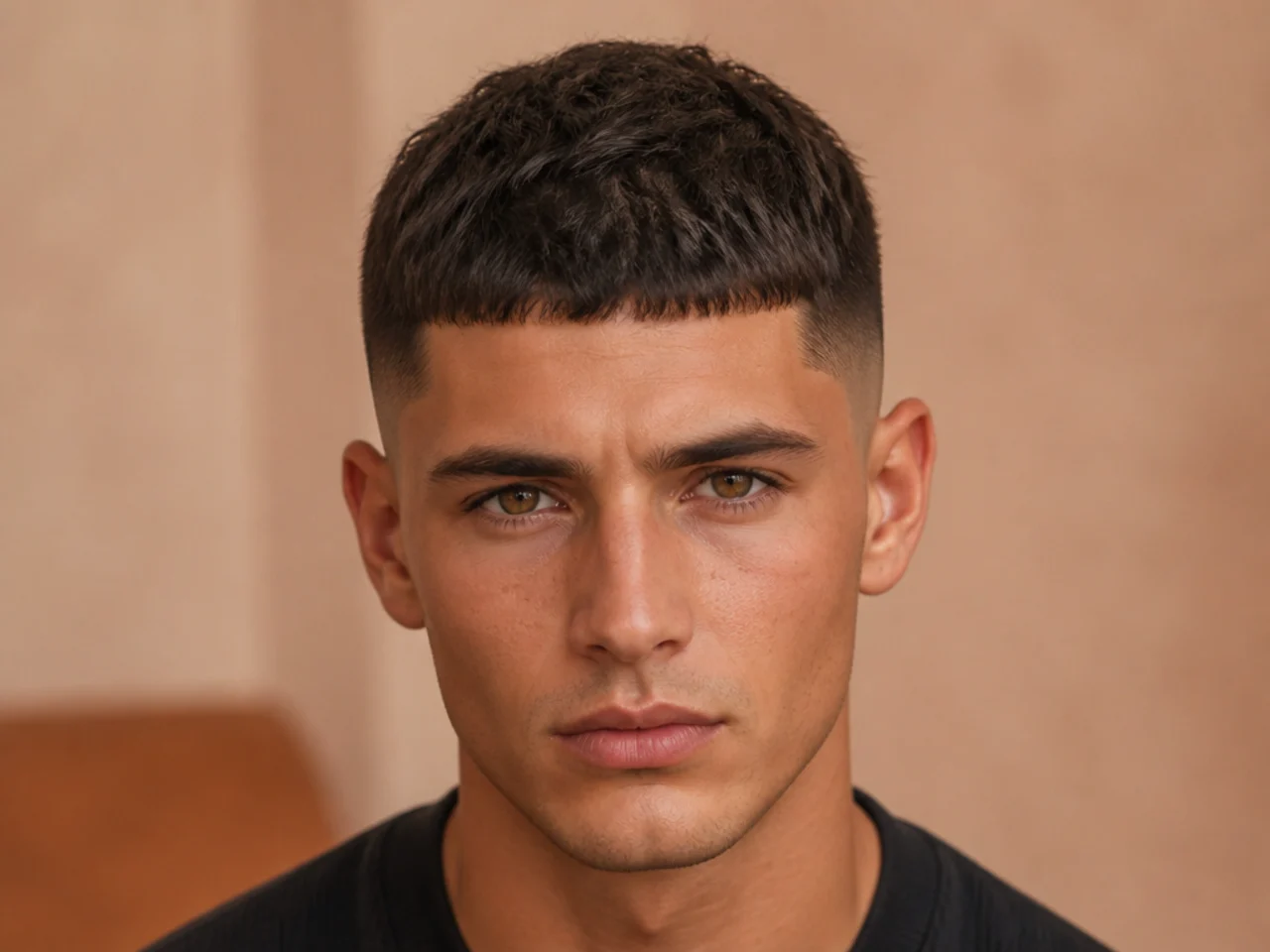 A French crop haircut