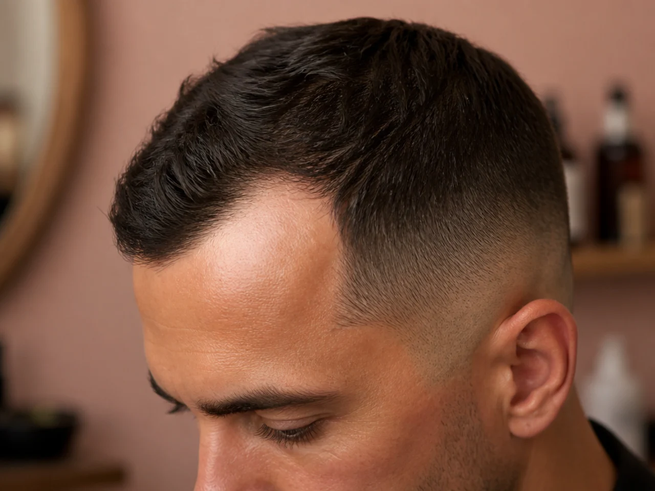 A short cut on a receding hairline