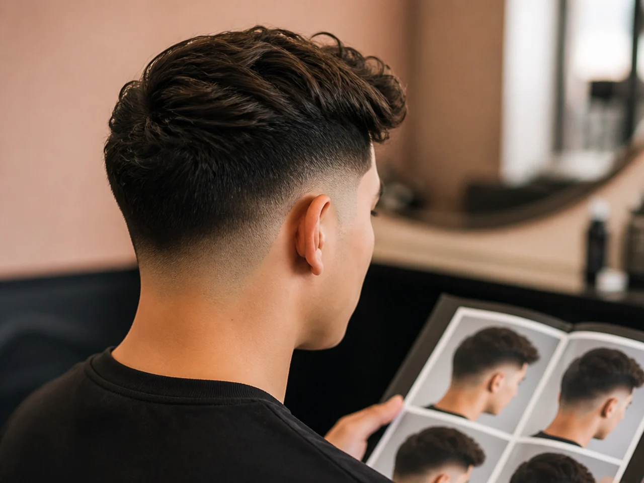 A folder of repeated haircut reference photos