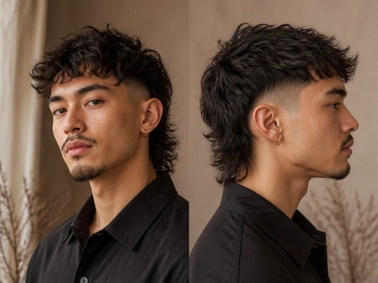 A modern blended mullet
