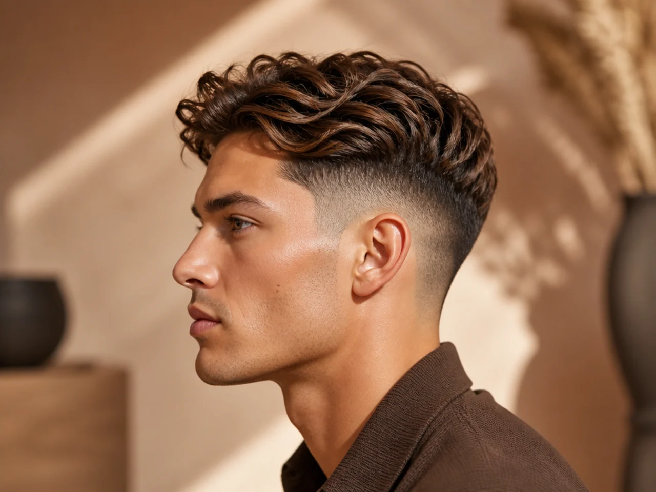 Styling cream applied through the mid-lengths