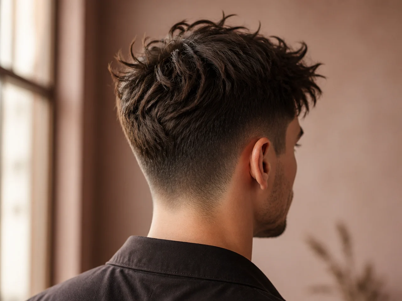 A messy finger-styled top on fine hair