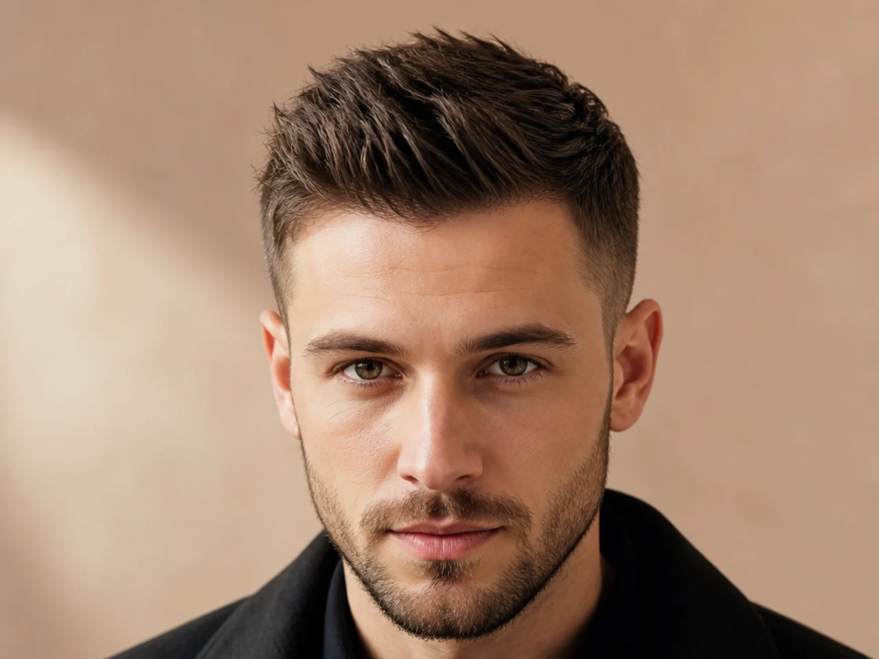 A low textured quiff on thin hair
