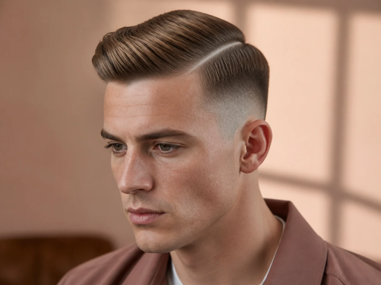 A hard part on thin hair