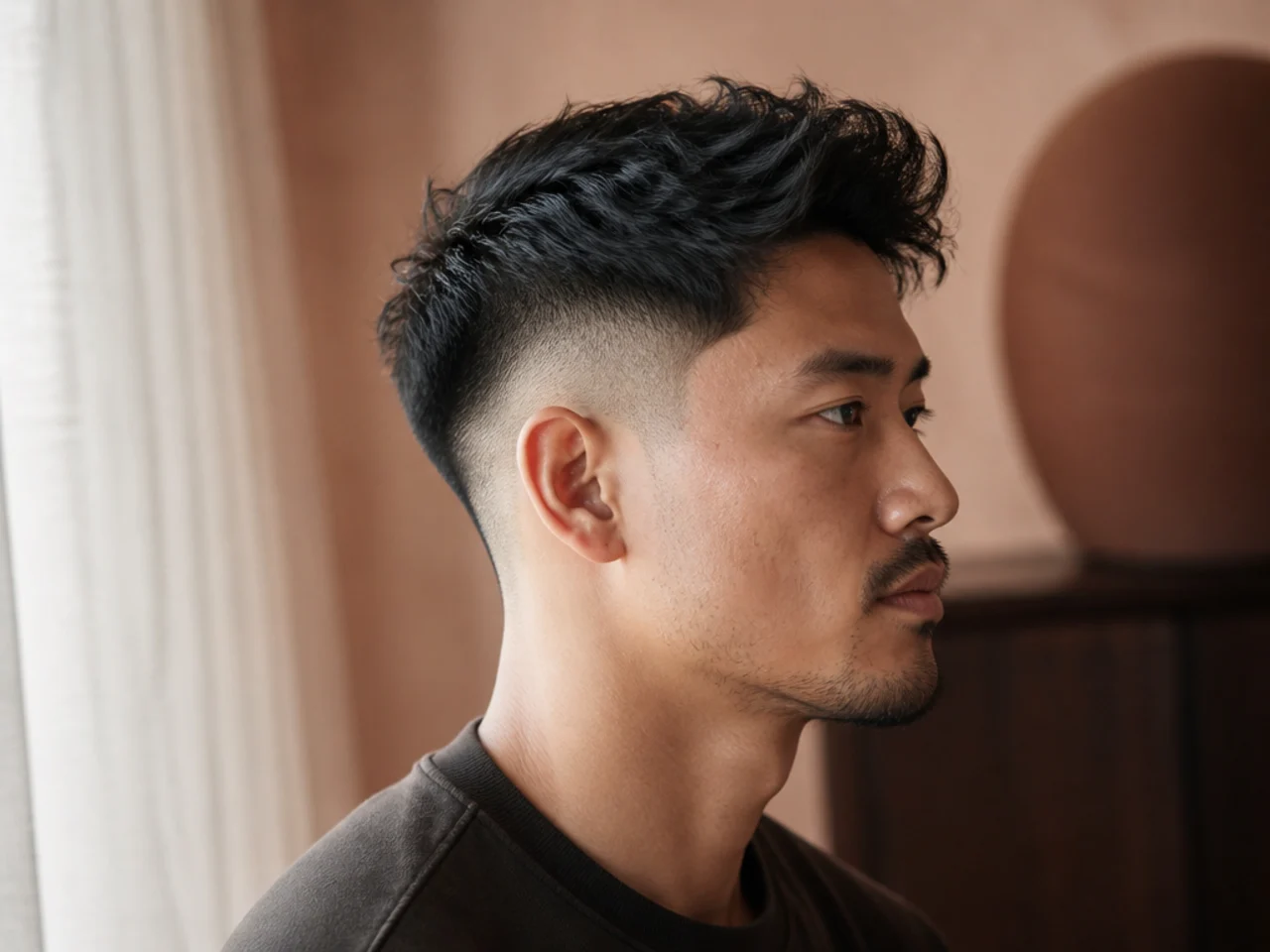Hair left to air dry with product in