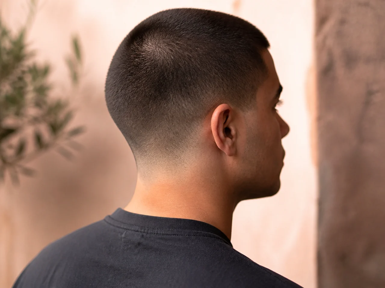 A number two buzz cut