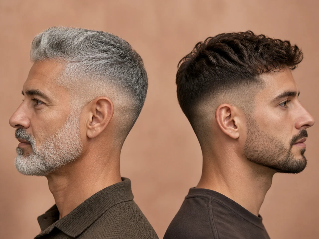 Grey coarse hair shown against finer pigmented hair