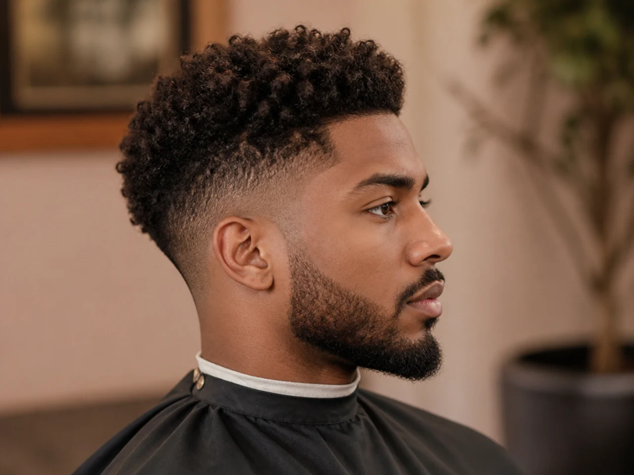 A newly styled male haircut settling into its natural shape after one week