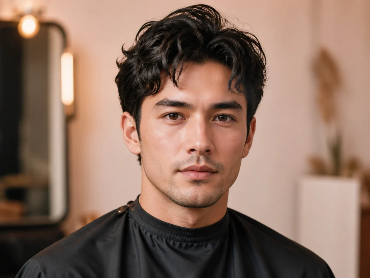 Man with oval face shape — face length roughly 1.5x the width, balanced forehead and jaw