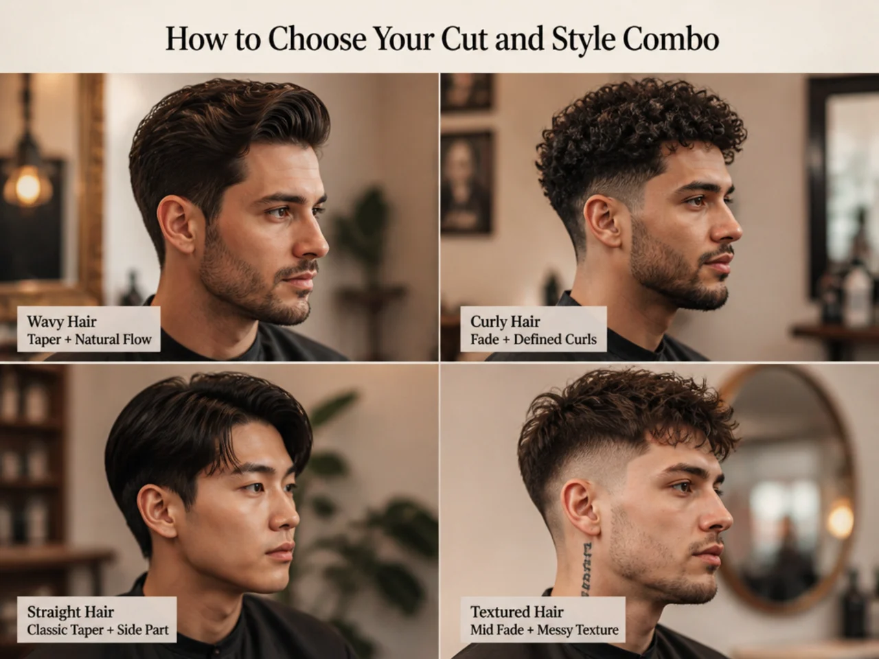 Barber and client reviewing a phone reference photo before a cut and style session