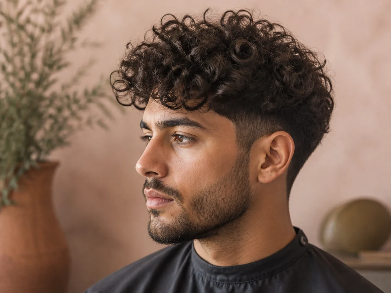 Reference grid of six men's haircuts shown with their matching styling finishes