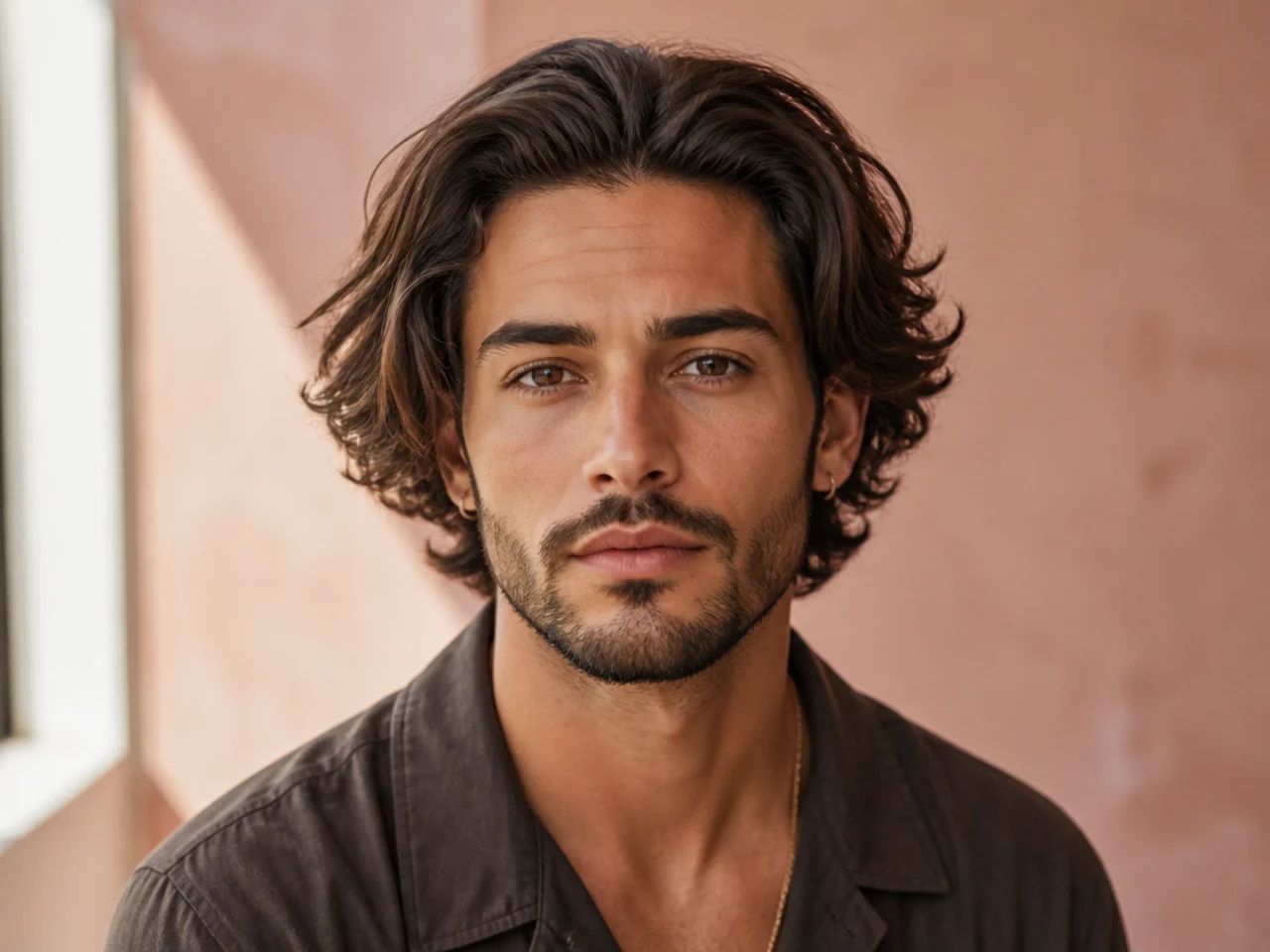 Six grown-out and flowy men's haircut ideas including middle part, flow, and broccoli cut